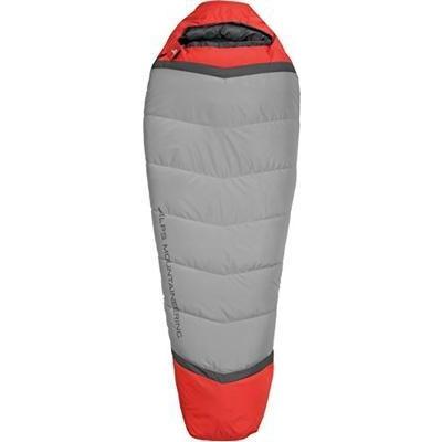 Alps Mountaineering Red Creek (+30°) Lightweight Sleeping Bag, For Camping and Hiking Scarlet/ Gray-Fit Bitzz