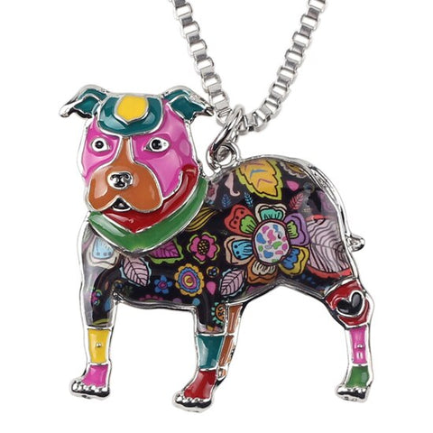 Enamel Alloy Dog Necklace Pendant