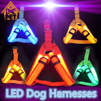 Nylon Pet Safety LED Harness Dog