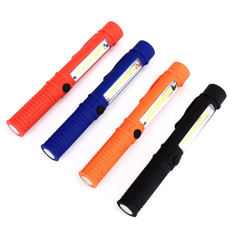 Cob Maintenance Lamp With Magnet Pen Work Light Outdoor Led Lighting Non-slip Pvc Shell Feel Comfortable Portable Flashlight