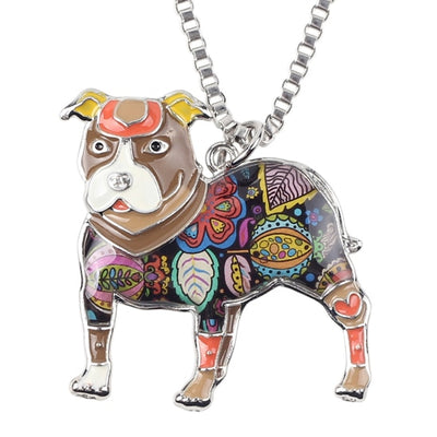 Enamel Alloy Dog Necklace Pendant